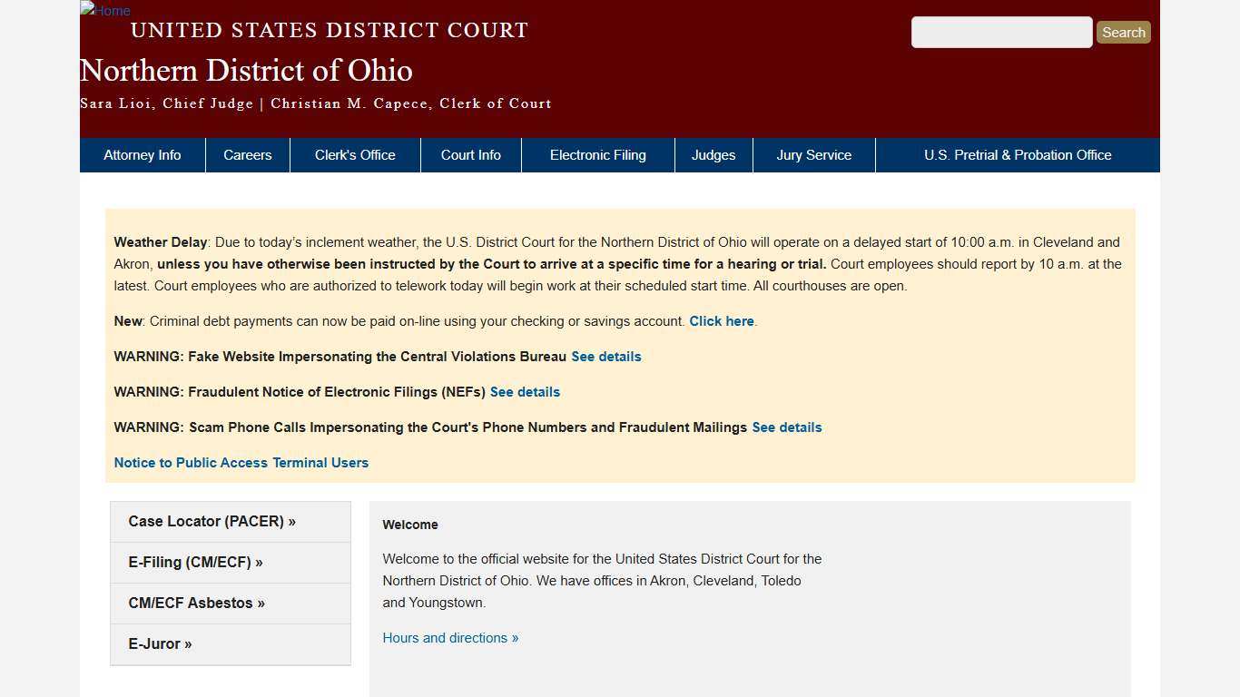 Northern District of Ohio | United States District Court